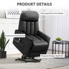 Electric Lift Chair TV Chair Chair With Lift Function Reclining Function Faux Leather 80 X 94 X 104 Cm Black