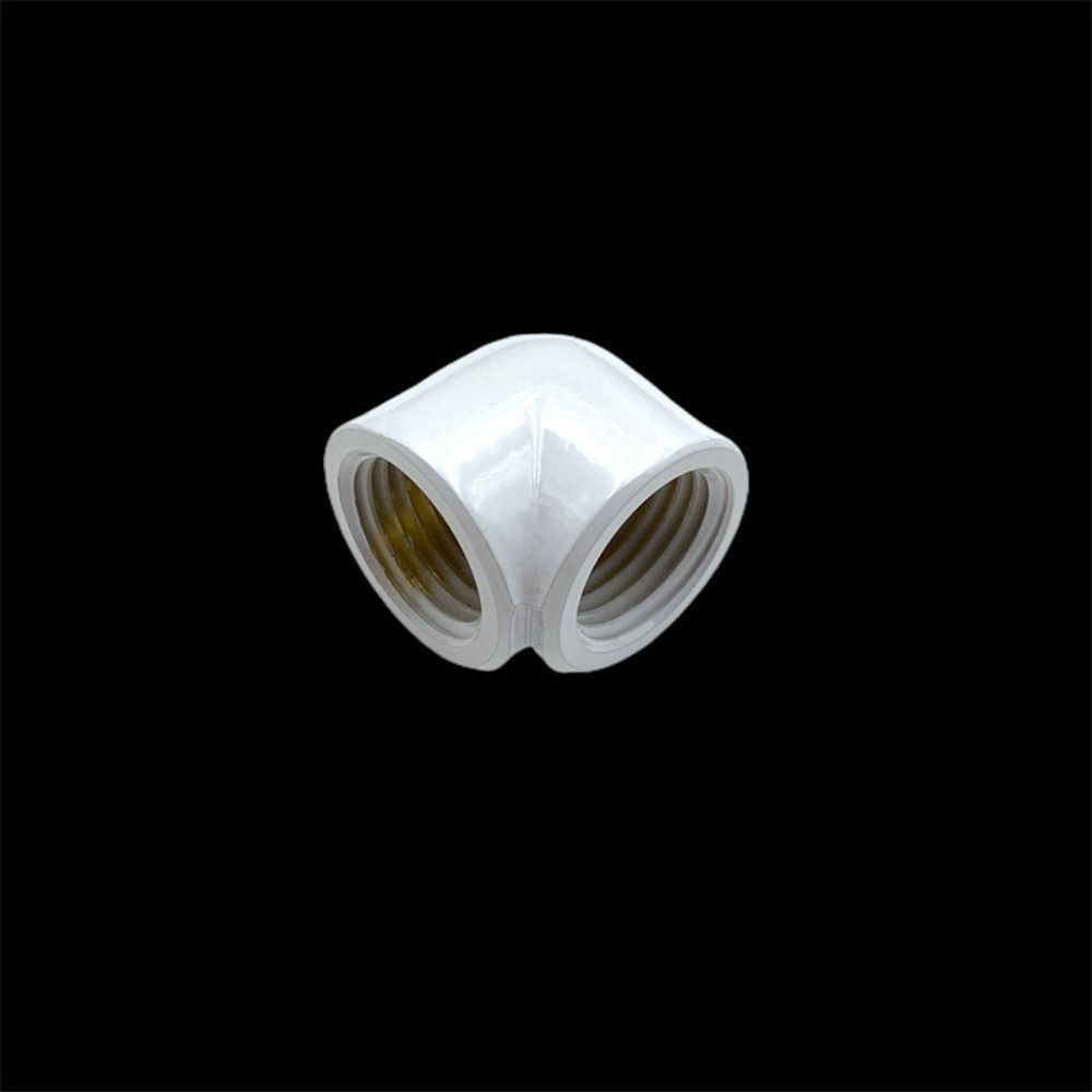 2PCS 90 Degree G1/4 Thread Adapter Double Internal Thread Black/Silver/White Water Cooling Fitting PC Water Cooling Rigid Tubing