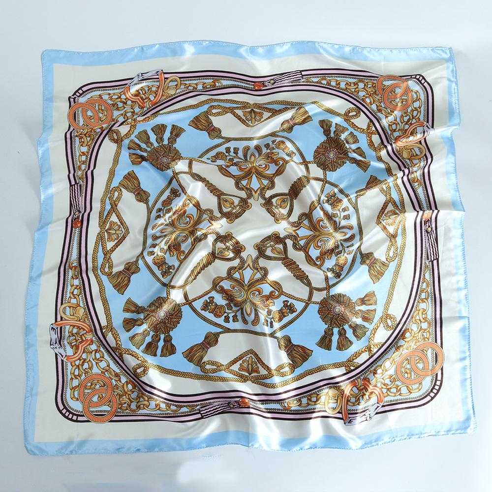 High-quality Luxurious Silk Scarves Headband Scarfs Neck Scarf For Women Chain Silk Scarf Women's Decorative Shawl