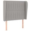 VidaXL Headboard with Ears Light Grey 83x23x118-128 Cm Fabric3118168