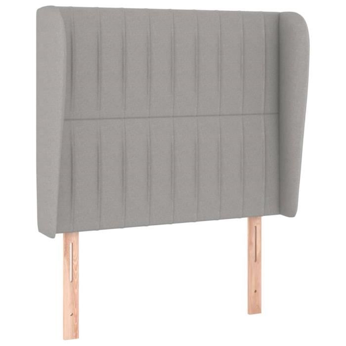 VidaXL Headboard with Ears Light Grey 83x23x118-128 Cm Fabric3118168