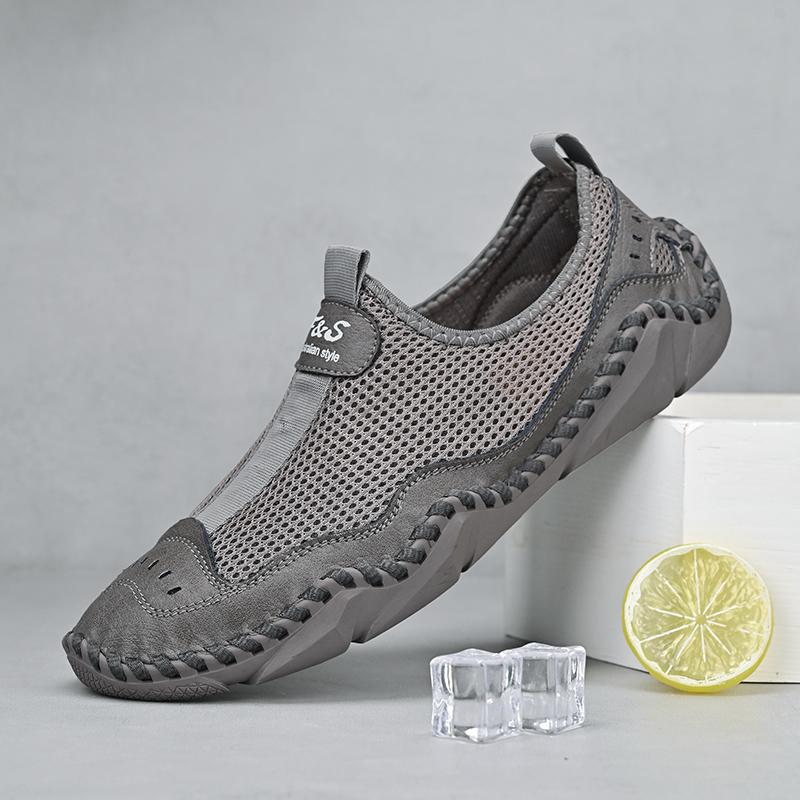 Модная мужская обувь, удобные мокасины для воды, модная летняя обувь, мужская повседневная обувь, сетчатые дышащие туфли на плоской подошве, мужские кроссовки