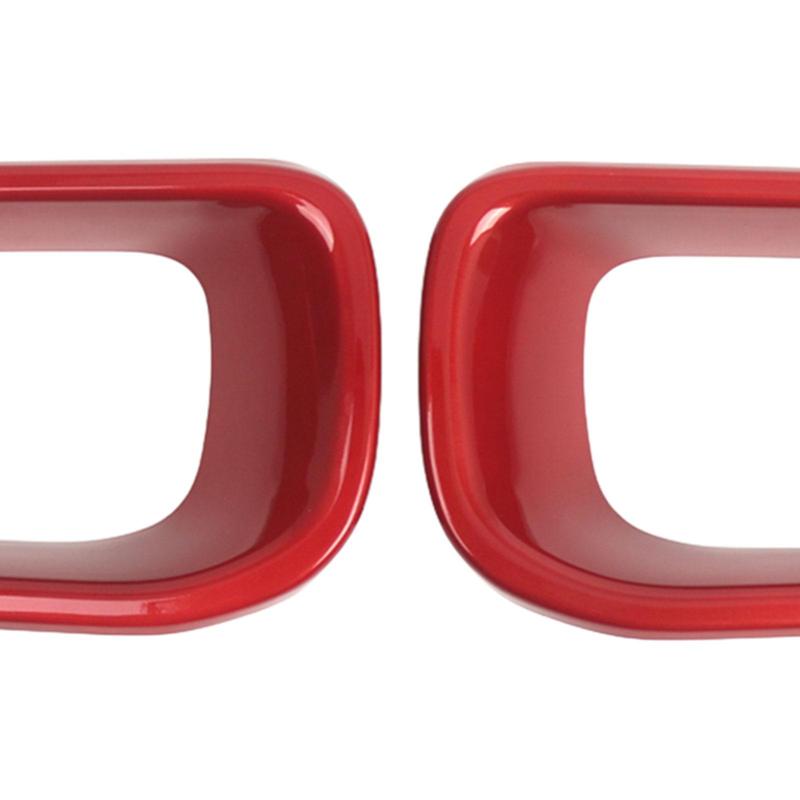 Car Front Bumper Air Duct Cover Pair Red Plastic Grille Frame for Mini Cooper S F55 F56 F57 2014 to 2021