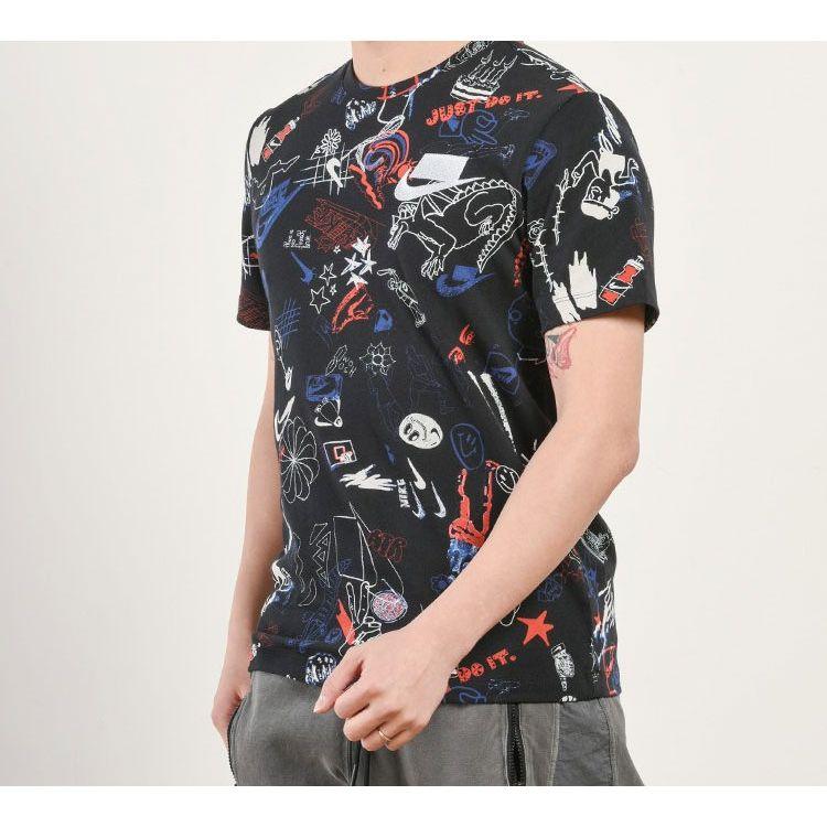 Nike Футболка с коротким рукавом Sport Pack Graffiti, мужские топы, черные CK3013-010