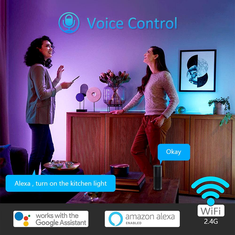 Светодиодная лента WIFI USB RGB 5050 Bluetooth, 1–10 м, синхронизация музыки, 5 В, гибкая лента Alexa Smart Lights для декора комнаты для вечеринок