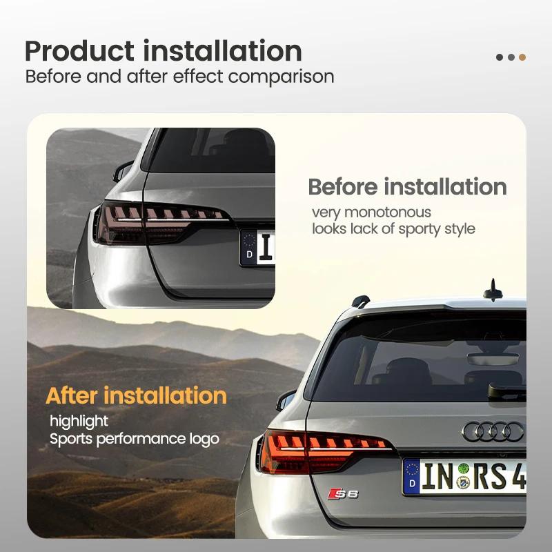 Car Body Rear Trunk Metal Badge S3 S4 S5 S6 S7 S8 Emblem Sticker Decor Accessories for f2 A4 B8 B6 B9 B7 A3 8P 8V 8L A6 C7 C6
