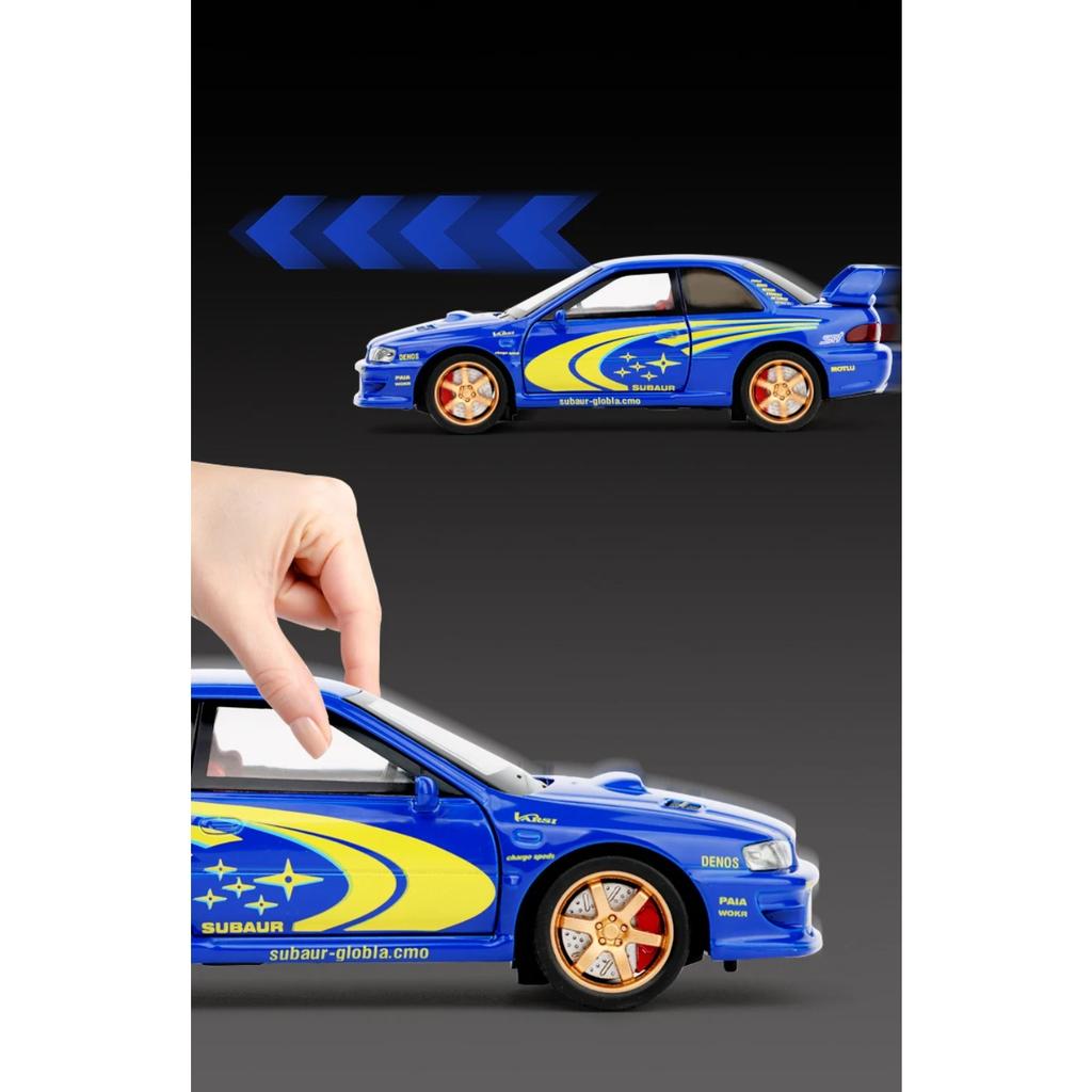 1/32 Subaru Impreza WRX STI Supercar Diecast Model Alloy Metal Car Classic Love Collection Hobby Birthday Gifts with Friend