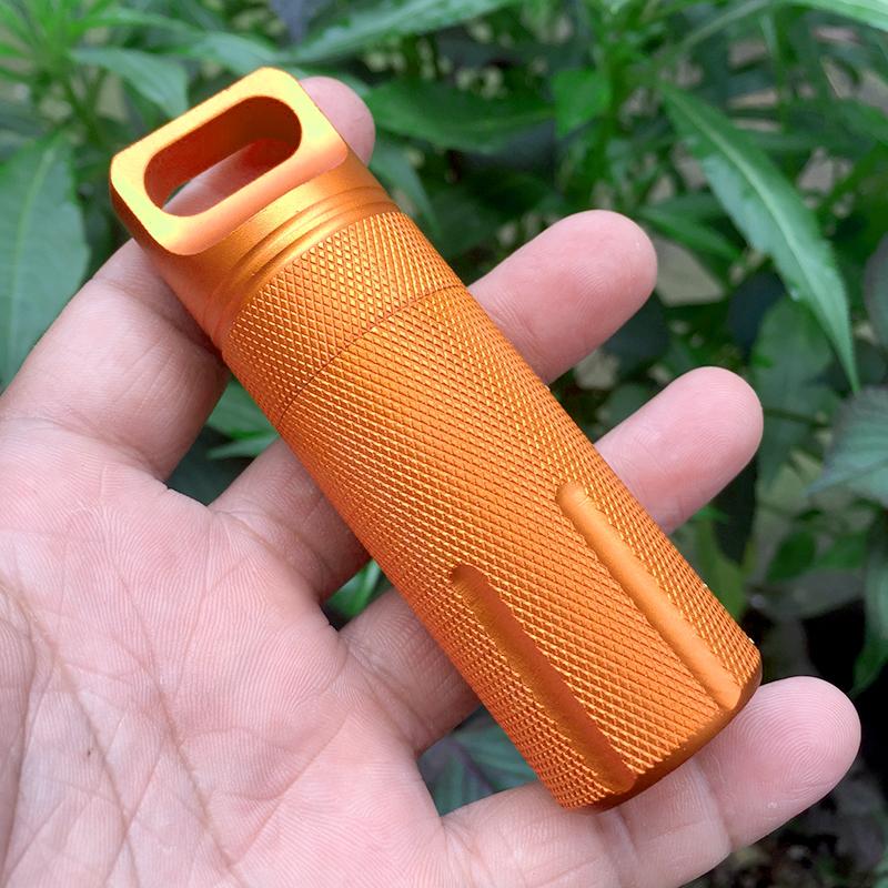 Ящик для хранения вещей для выживания, портативный флакон с лекарствами, контейнер для хранения аварийных инструментов, водонепроницаемый, для повседневного использования, алюминиевый