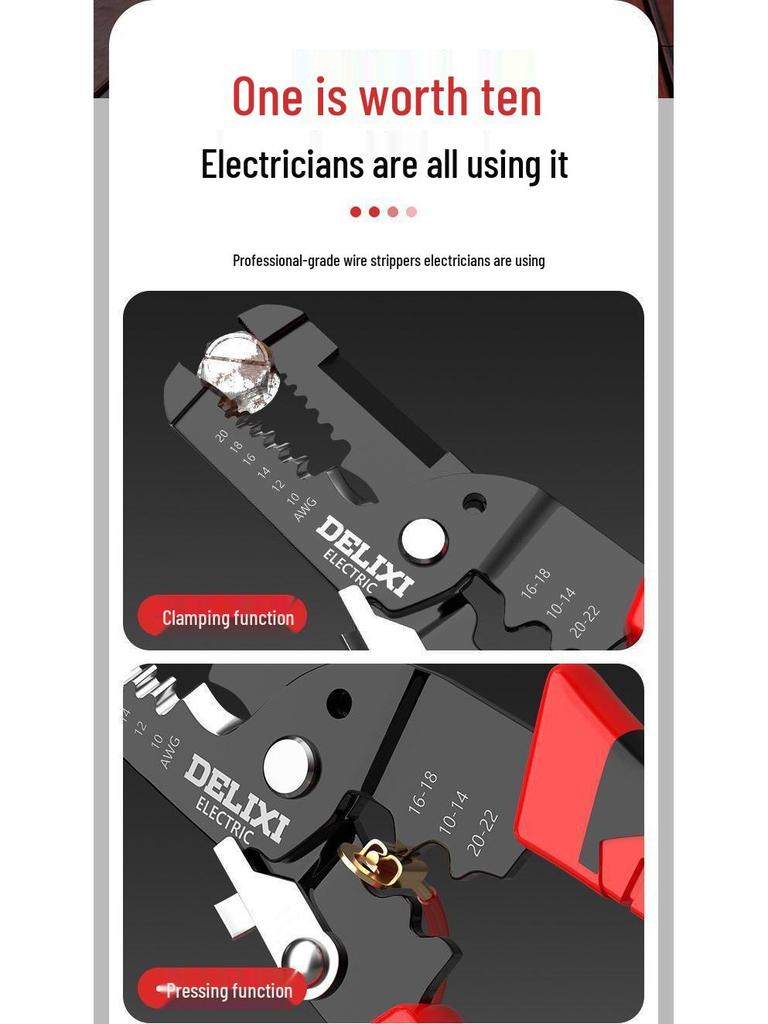 Multifunctional Electrician Wire Strippers & Pliers Set: Wire Cutters, Crimping, Stripping Tools - Free Shipping