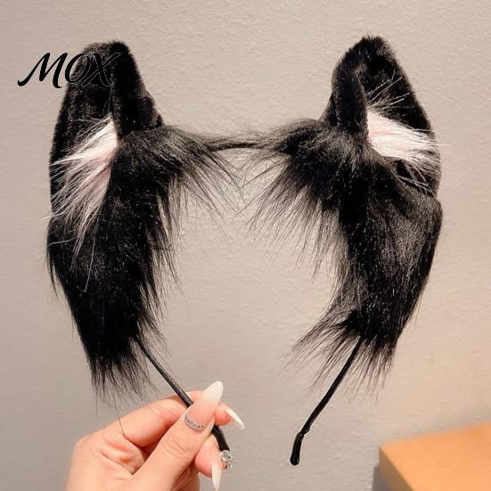 Carnival Masquerade Props Cat Ears Headband, Soft Fuzzy Headband for Men Women, Furry Hairhoop Faux Fur Animal Headwear Cosplay Costume Halloween