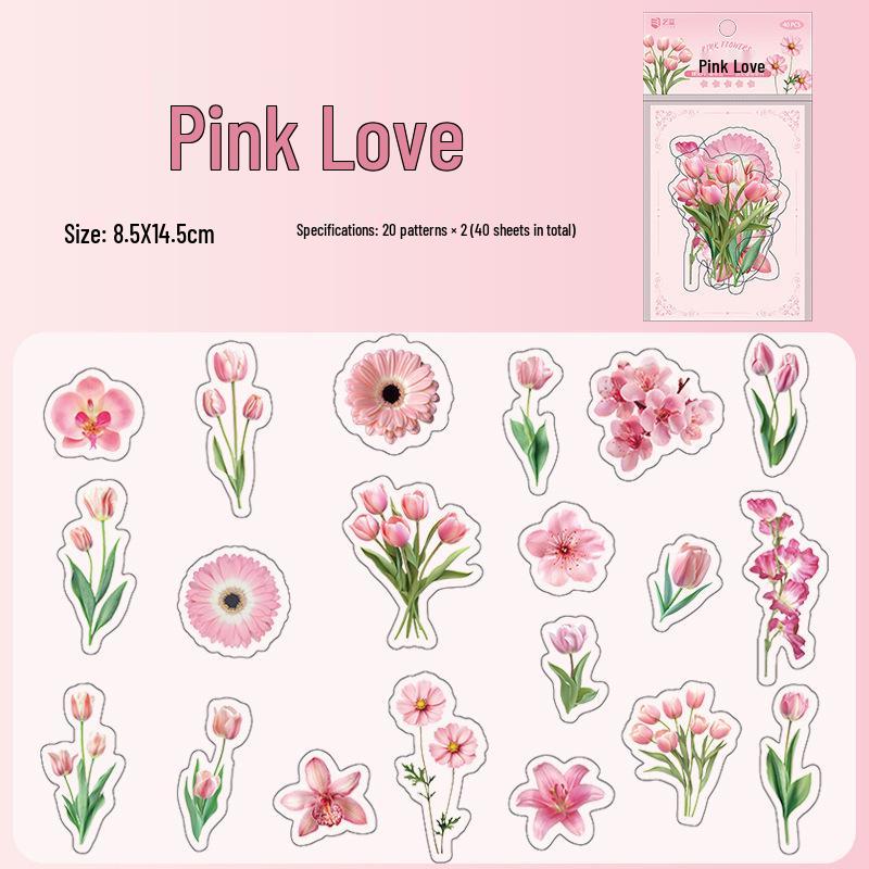 Retro Butterfly and Plant Waterproof PET Stickers - Large Ins Style for Notebooks