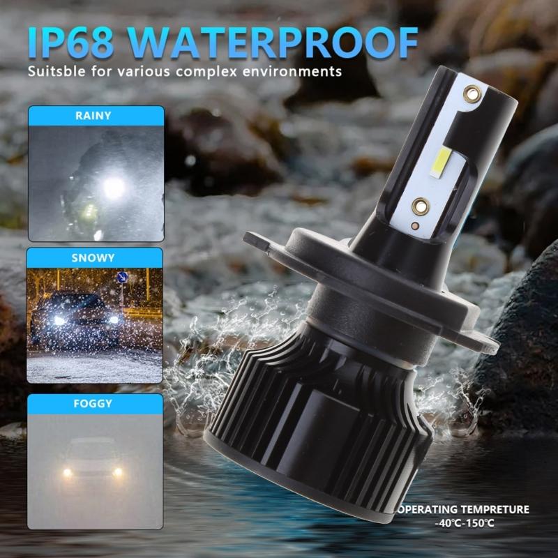 Motorcycle Auto LED Headlight  Lamp Fog Lights COB Led Bulbs Front Light Headlamp Spotlights 6000K 10000LM 100W 10-32V