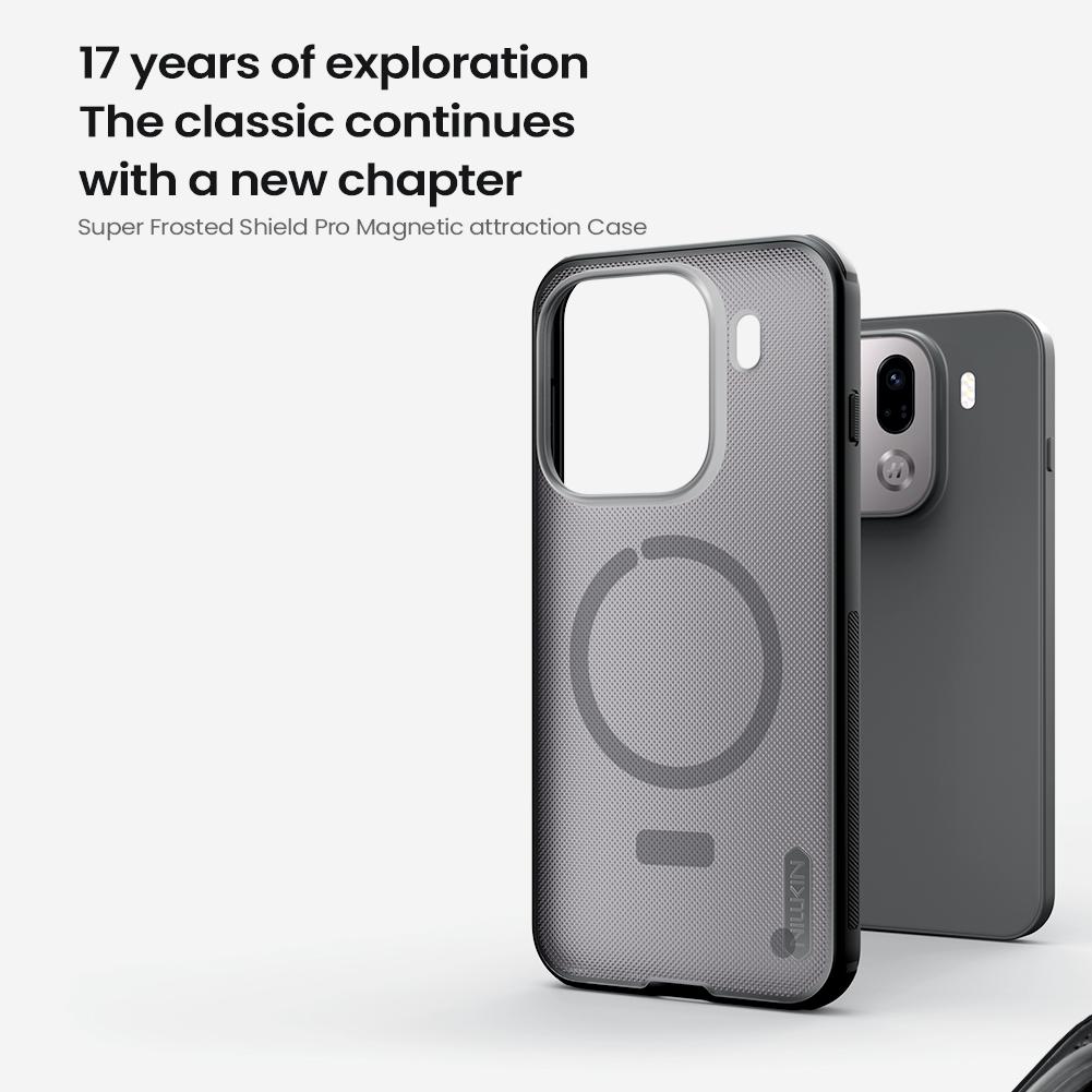 Для чехла для телефона OPPO Find X9 Pro Nillkin Super Frosted Shield Pro Магнитная жесткая PC+TPU оболочка Противоударная задняя крышка