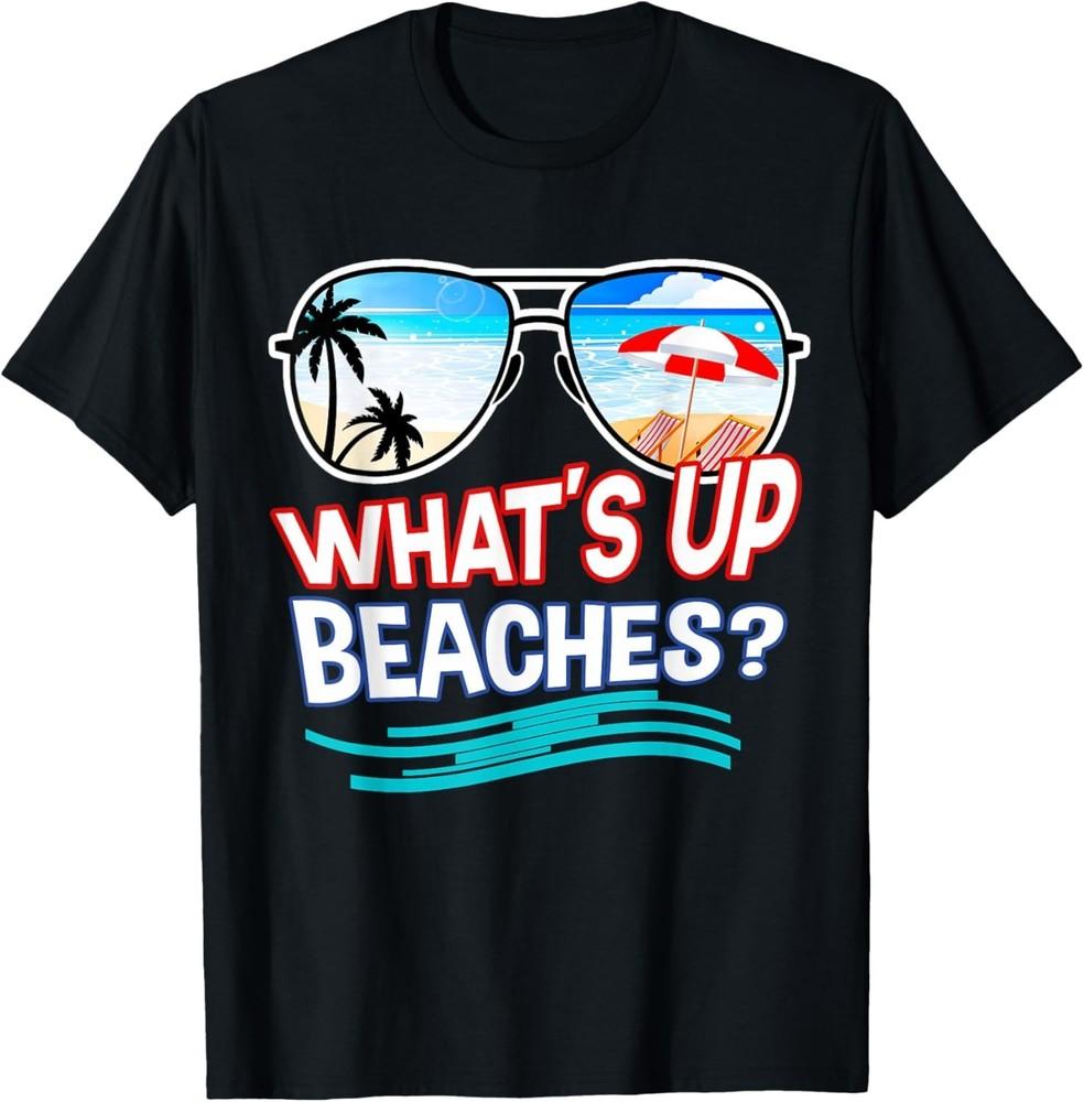 Смешная парная футболка для семейного отпуска 'Whats Up Beaches'