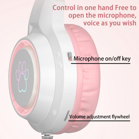 Проводные наушники 360-градусный объемный звук шумоподавление с микрофоном RGB