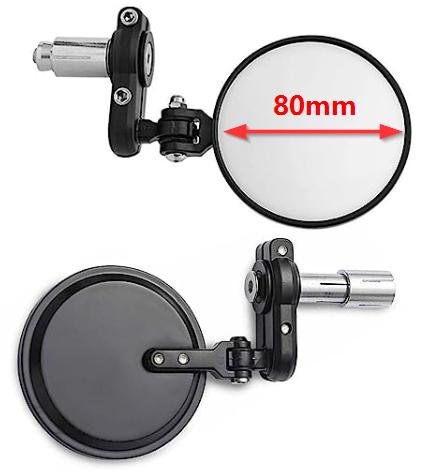 Colorless Motorcycle Mirrors Mounted On The Handlebar