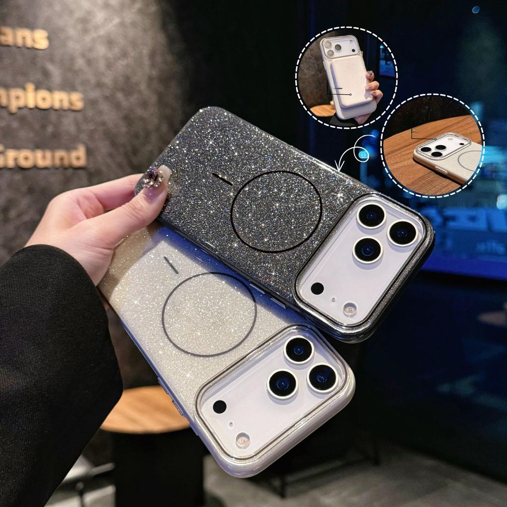 Чехол для телефона Starry Sky Flash Powder Magnetic Suction IPhone17PROMAX Apple 16 Улучшенная защита от падений 15
