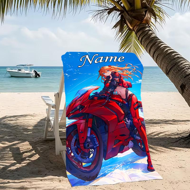 Customizable personalized beach towels Asuka Langley Soryu themed designs.Suitable for the beach, yoga, sports;ideal as beach accessories