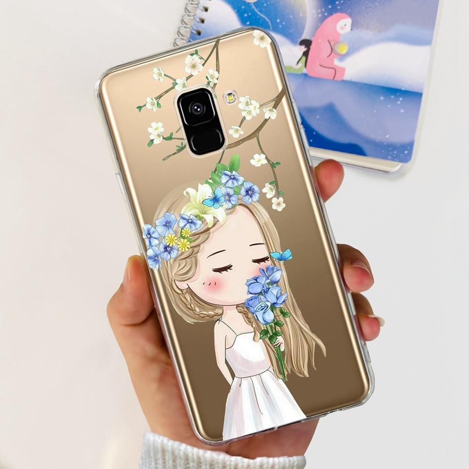 Чехол для Samsung Galaxy A8 2018 / A8 Plus 2018 A530F A730F Силиконовый чехол Популярный цветок одуванчика Мягкий TPU Чехол-защита для телефона