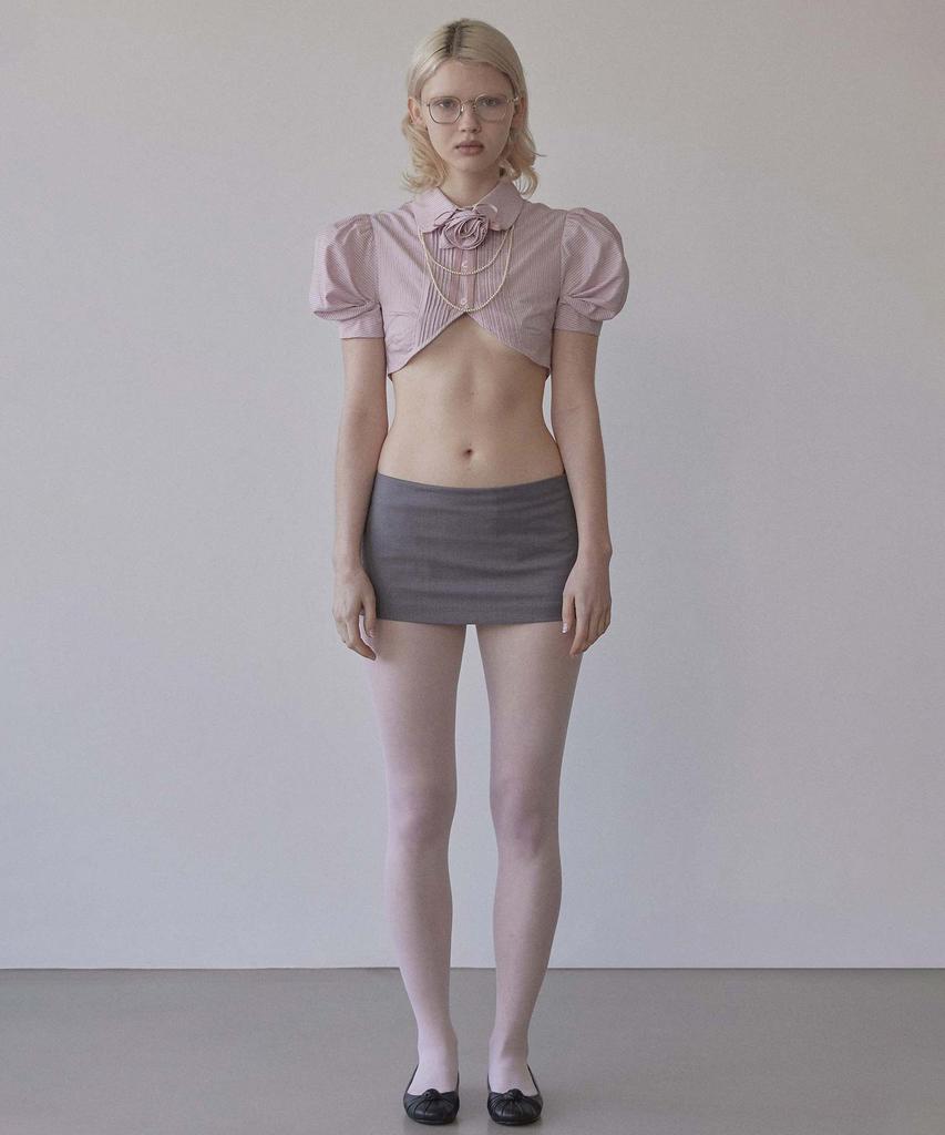 Sculpter Good Girl Micro Skirt Gray