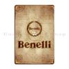 Металлическая табличка Benelli, Плакат с персонажем для вечеринки, Живопись, Гараж, Кино, Жестяной знак