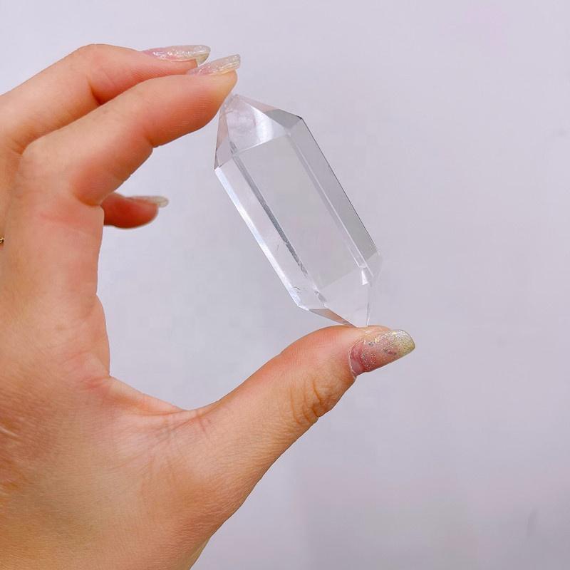 Natural High Quality Clear Quartz DT Double Terminated Point Polished Crystal Tower for Crystal Craft Decor
