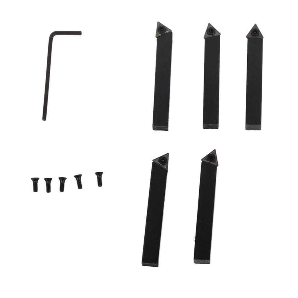 Набор из 5 твердосплавных токарных резцов с индексируемыми пластинами 516?Дюйм для поверхности?Резка Расточка Снятие фаски