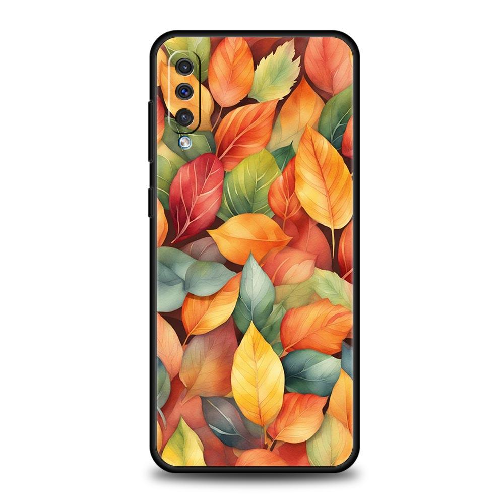 Cartoon Leaf Phone Case for Samsung Galaxy A56 A36 A26 A16 A34 A24 A42 A22 A20 A12 A40 A30 A10 5G Soft TPU Cover Shell Funda Bag
