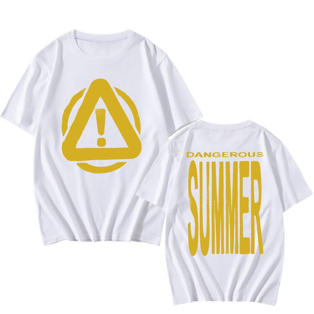 DANGEROUS SUMMER WARNING TEE Yeat Singer Fashion Print Tshirt Short Sleeve Oneck Male Tshirts Cotton Soft Unisex Women T Shirt