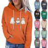 Women's Fashion Casual Long Sleeve Halloween Printed Hooded Sweatshirt
