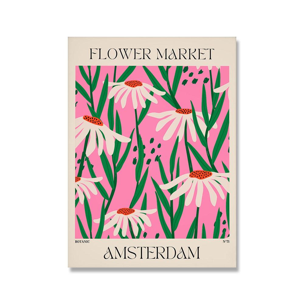 Цветочный рынок Париж Лондон печать плакатов винтажная ботаническая картина на холсте с растениями абстрактная настенная живопись скандинавская картина для гостиной