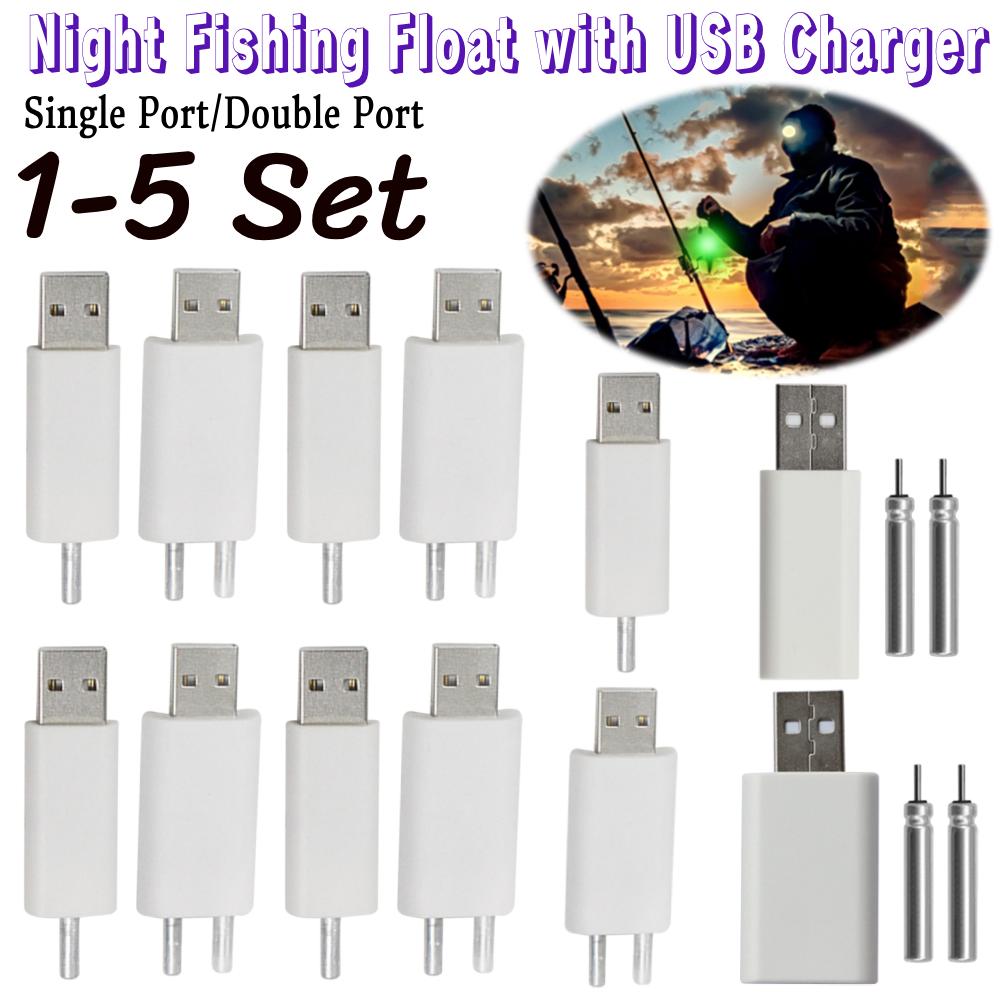 Набор 1-5 Светящихся поплавков для ночной рыбалки с USB-зарядкой CR425 Перезаряжаемые поплавки для ночной рыбалки Электронные поплавки Рыболовные аксессуары