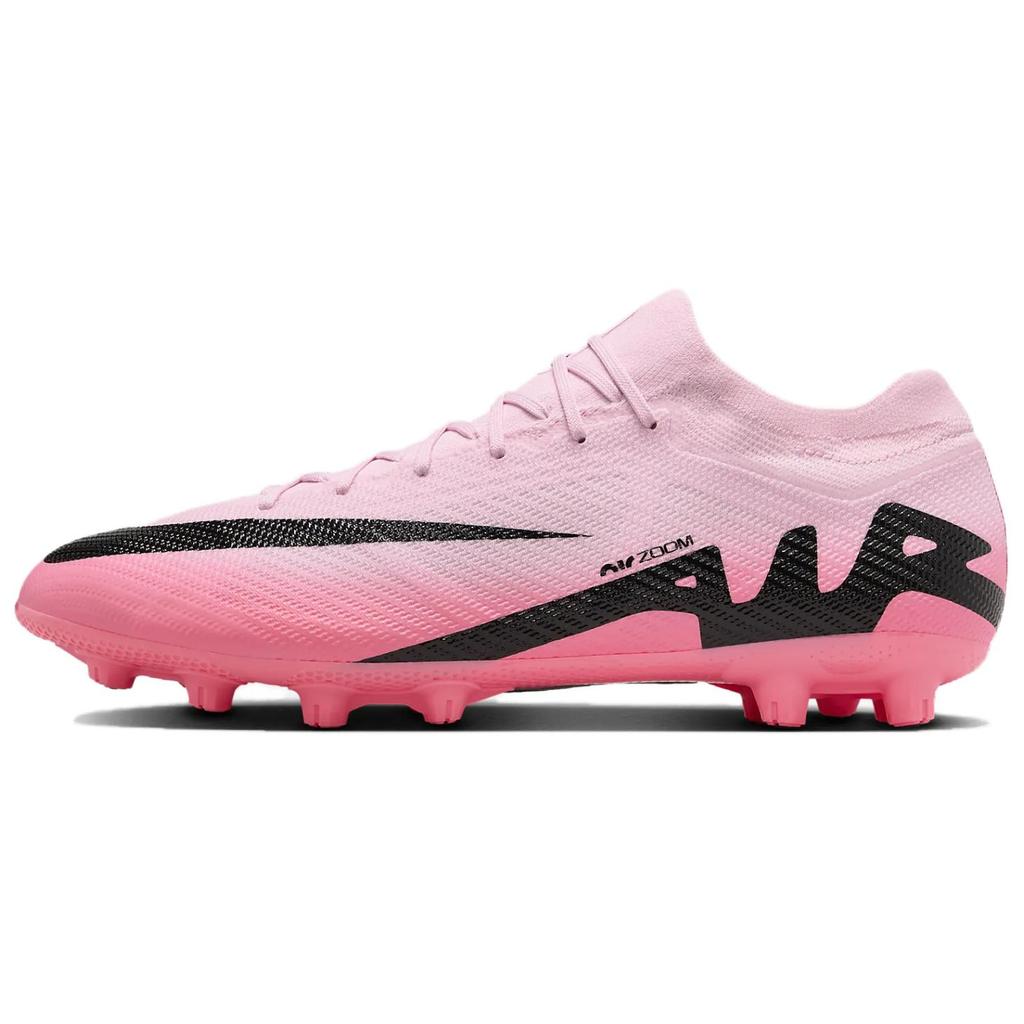 Nike Mercurial Vapor 15 Lightweight Comfortable HG Soccer Shoes Unisex Soccer Shoes Pink Black DJ5602-601