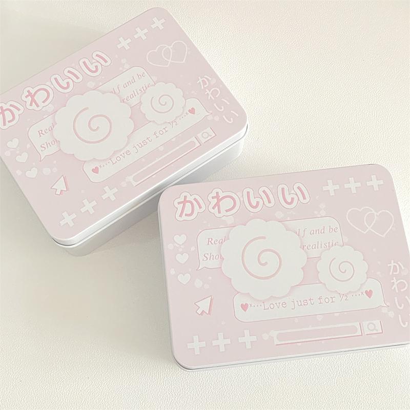 Жестяная коробка для хранения фотографий из мультфильмов Жестяная коробка для хранения небольших карточек Банки для монет Серьги Чехол для наушников Коробки для сбора ювелирных изделий