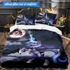 Colorful Unicorn 3pcs K-pop music group Bedding set,Ideal for Bedroom, Dormitory,Including Duvet Cover And 2pcs Pillowcases,Fan gifts