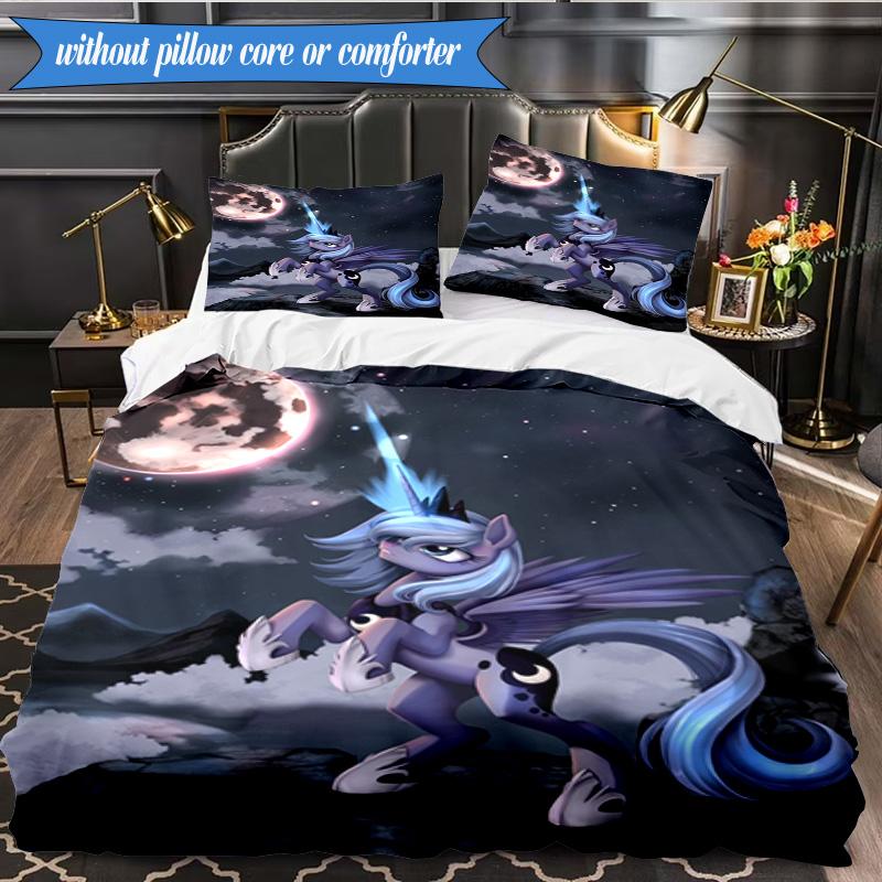 Colorful Unicorn 3pcs K-pop music group Bedding set,Ideal for Bedroom, Dormitory,Including Duvet Cover And 2pcs Pillowcases,Fan gifts