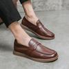 Men's Soft Soled Leather Shoes Comfortable Driving Slip On Loafer Leisure Business Activities Fashion Party Gentleman Shoes