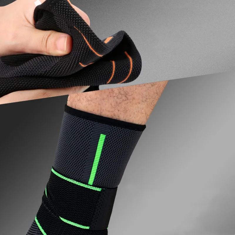 1 шт. Спортивный фиксатор голеностопа Защита M/L/XL Компрессионный для альпинизма Баскетбола Пешего туризма Баскетбола Бега Йоги Защитное устройство