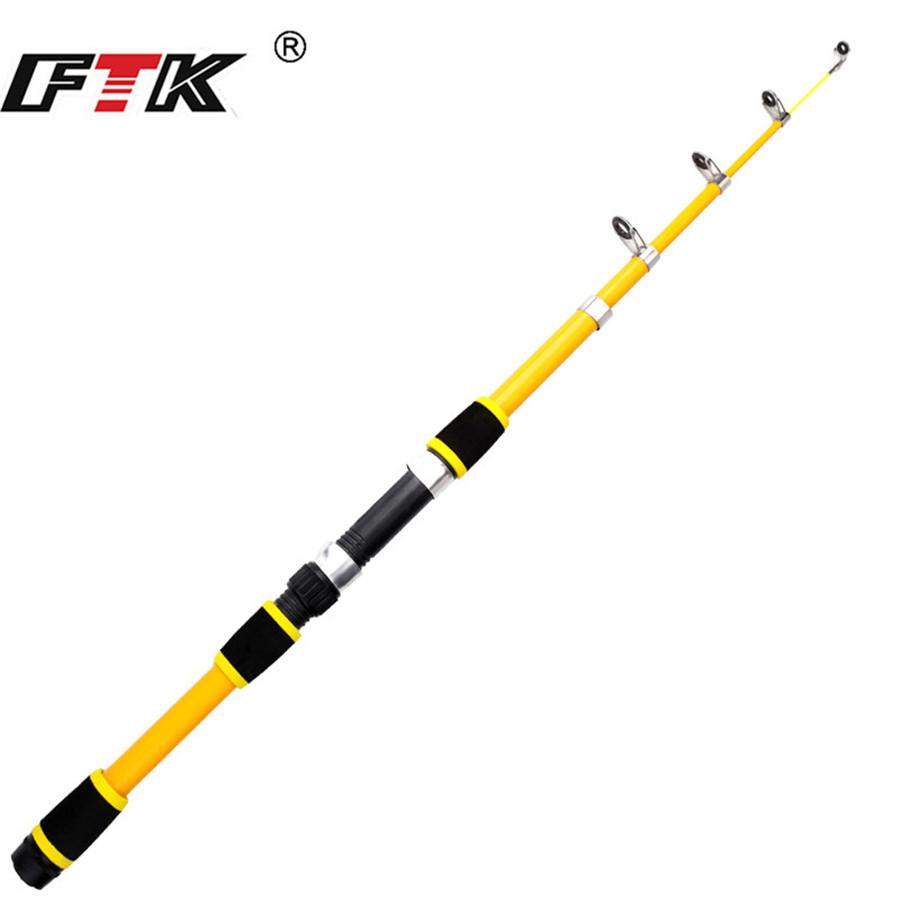 FTK Fibreglass Fishing Rod 1.8M/5.9FT Outdoor Sports Travel Telescopic Fishing Rod Portable Fishing Rod Christmas Gift