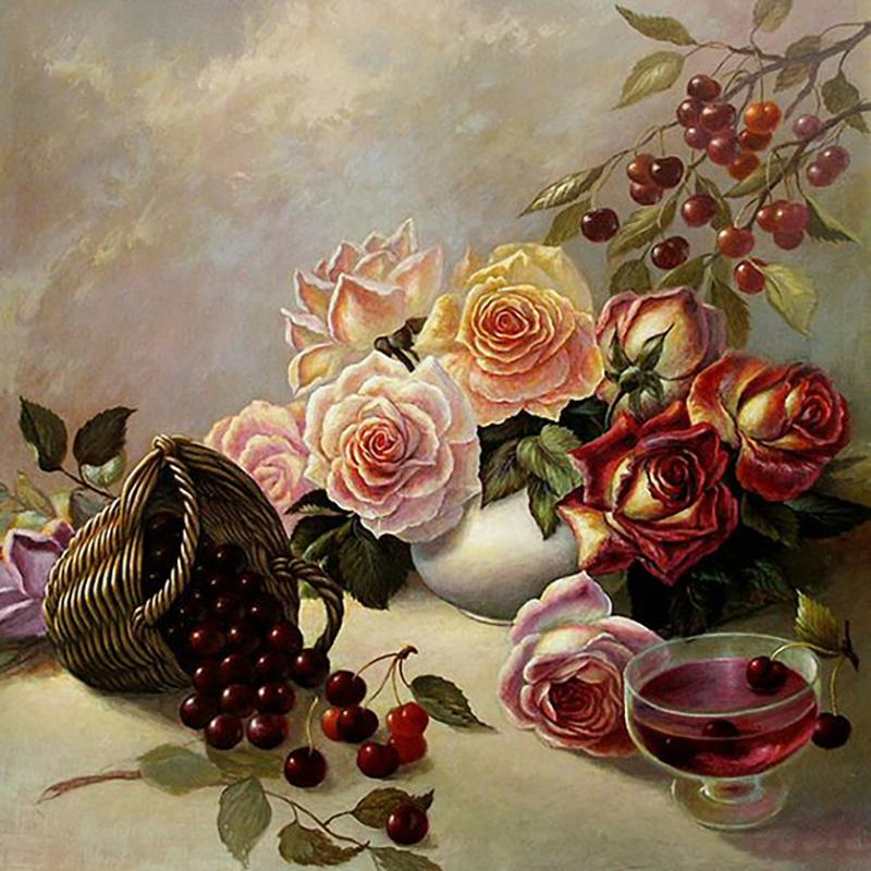 Цветочный DIY 5D алмазная живопись полный круглый дрель цветок Алмазная вышивка крестиком мозаика наборы настенное искусство домашний декор