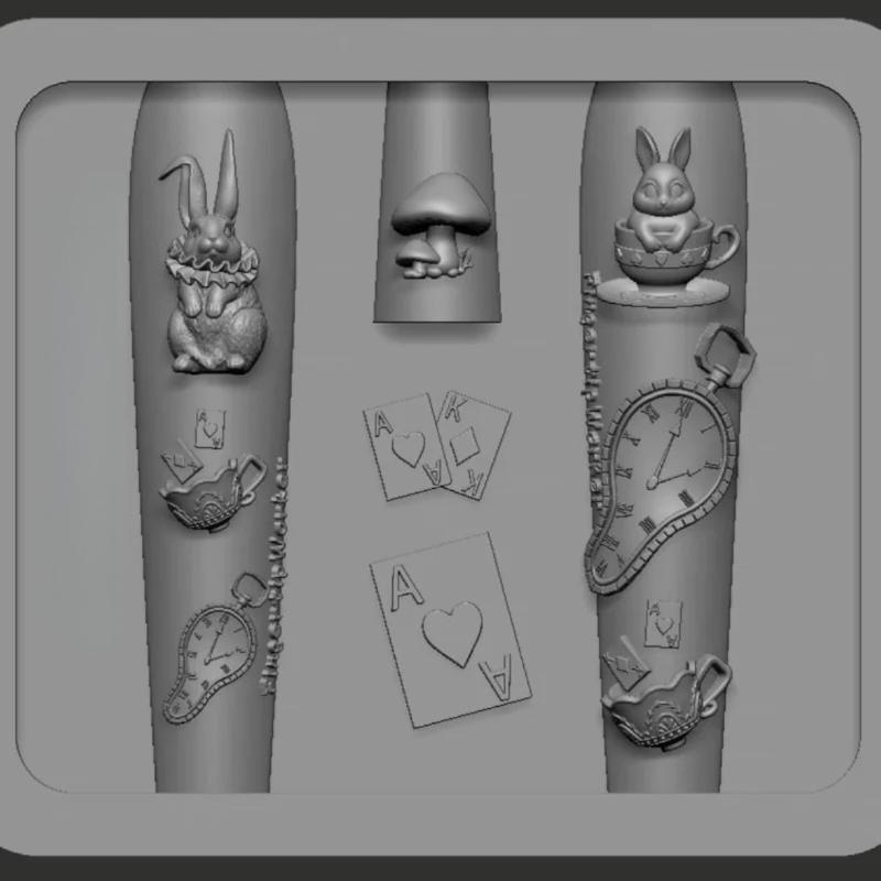 Прозрачный силиконовый молд для нейл-арта Пряжка ремня Цветок Бабочка Четырехлистный клевер 3D Молд для украшения ногтей Шаблон для маникюра