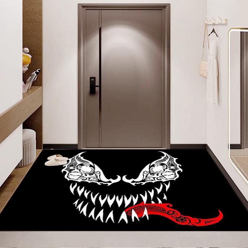 Venom Tribal Tattoo Style Monster Face Print Non Slip Large Gaming Living Room Area Rug Soft Wear Resistant Gamer Sofa Bedroom Home Decor Floor Carpet