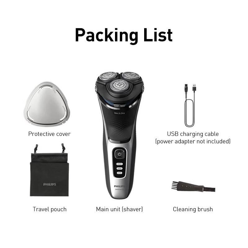 Philips Бритва S3216/12 Электробритва Динамический мотор автоматически регулирует мощность, чтобы уменьшить выдергивание волос для более комфортного бритья