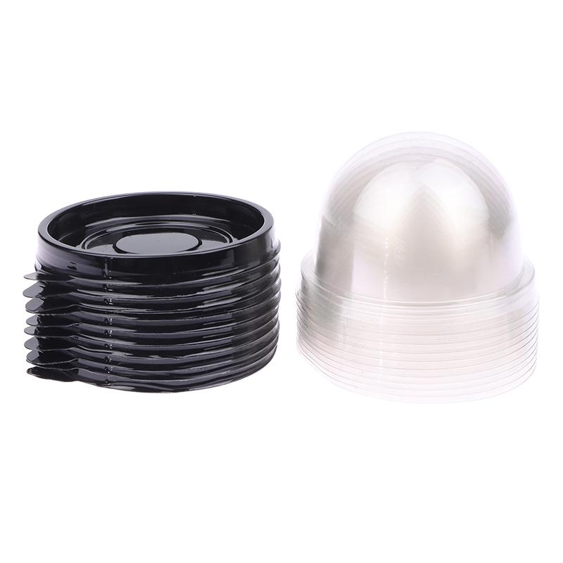 10 шт. прозрачные пластиковые мини-коробки для кексов, кексы в форме купола, контейнер для кексов, коробка для украшения выпечки на свадьбу, день рождения, десерт