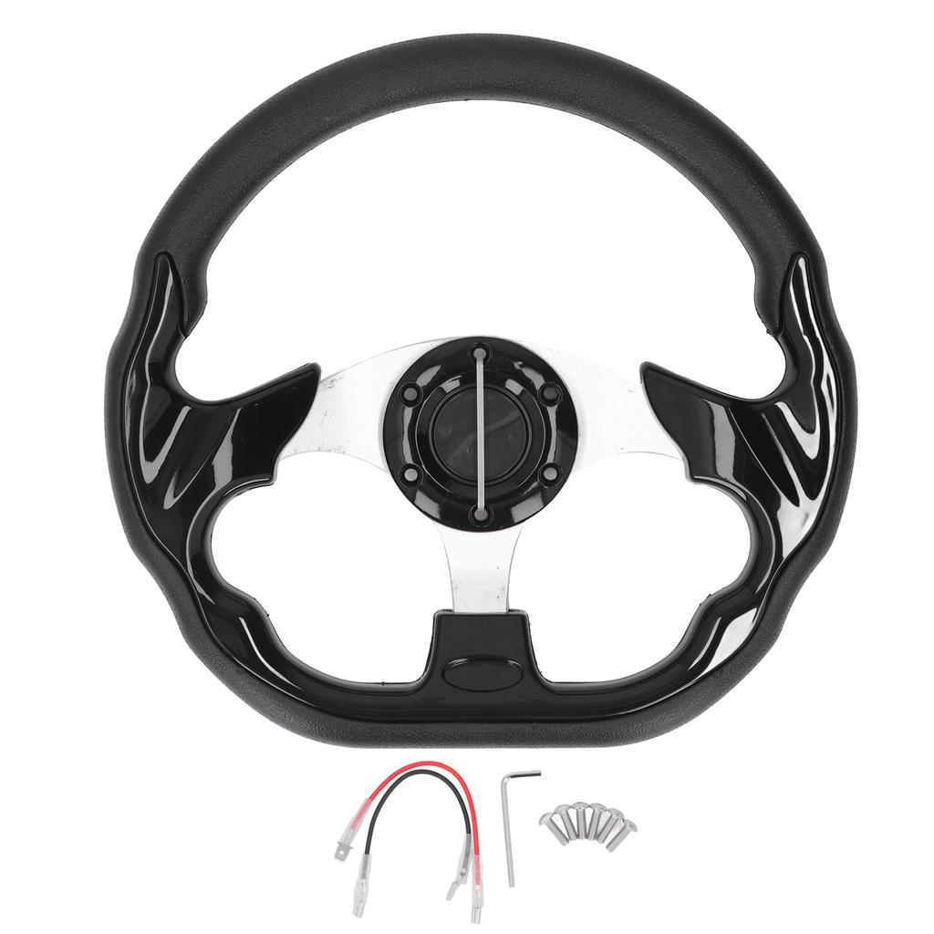 13-дюймовый руль, черная ПУ кожа, гоночный стиль, удобный хват, модификация, замена рулевого колеса для автомобиля