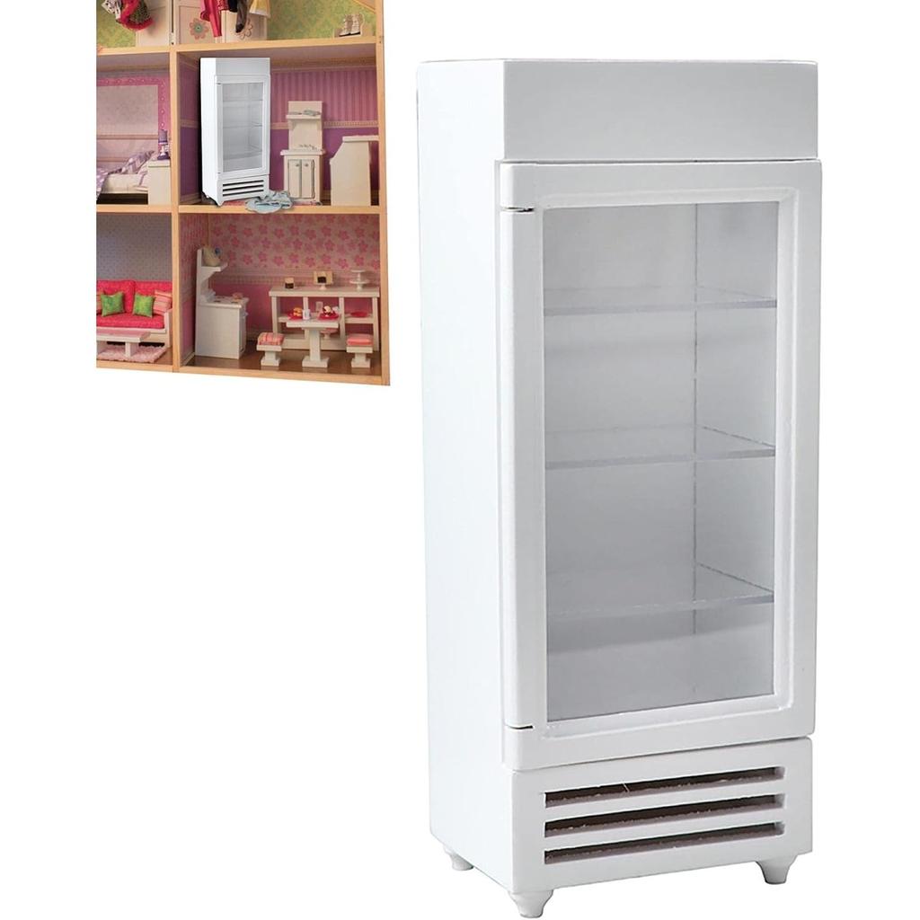 Однодверный игрушечный холодильник, мебель для кукольного домика в масштабе 1/12, аксессуары для кукольного домика, однодверный холодильник, кухонная игрушка для детей