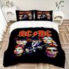 Acdc Rock Legends Print 3Pcs Bedding Setduvet Cover With 2 Bedropillowcase Home Birthday Gift