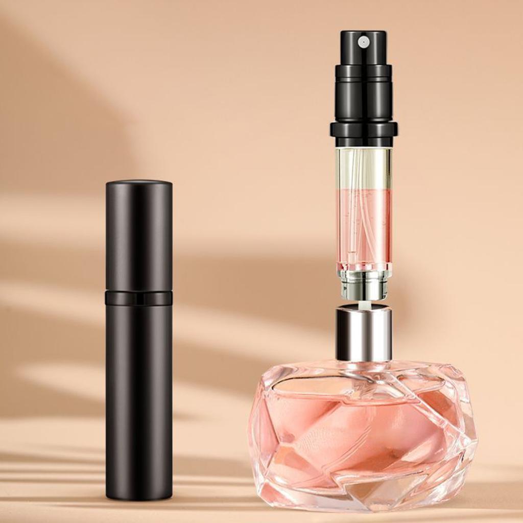 Многоразовая бутылка 5 мл, карманный размер, распылитель, дозатор духов, распылитель, насос, наполнение снизу, все необходимое для путешествий