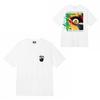 Mens Short Sleeve T-Shirt Loose Fit Round Neck Letter Print Casual Street Style Couples Top