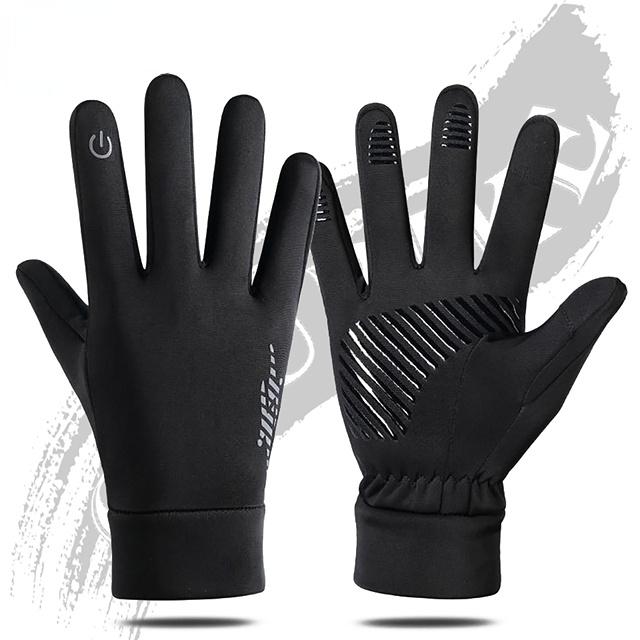 Зимние теплые ветрозащитные велосипедные перчатки, противоскользящие, износостойкие, с сенсорным экраном, для верховой езды, вождения, альпинизма, лыжные перчатки